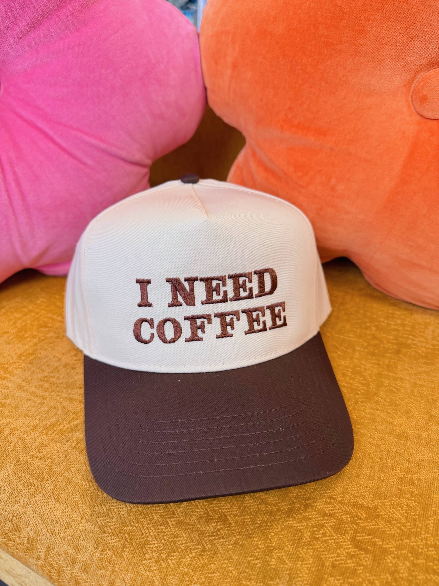 I Need Coffee Embroidered Hat