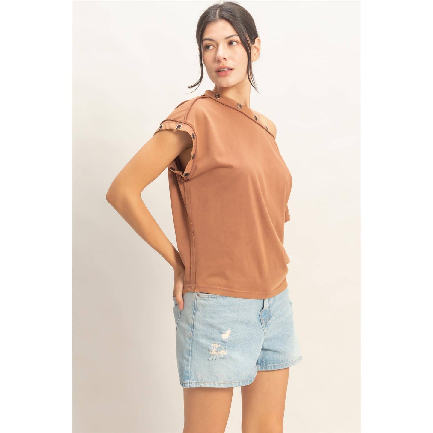 Off Shoulder Eyelet top