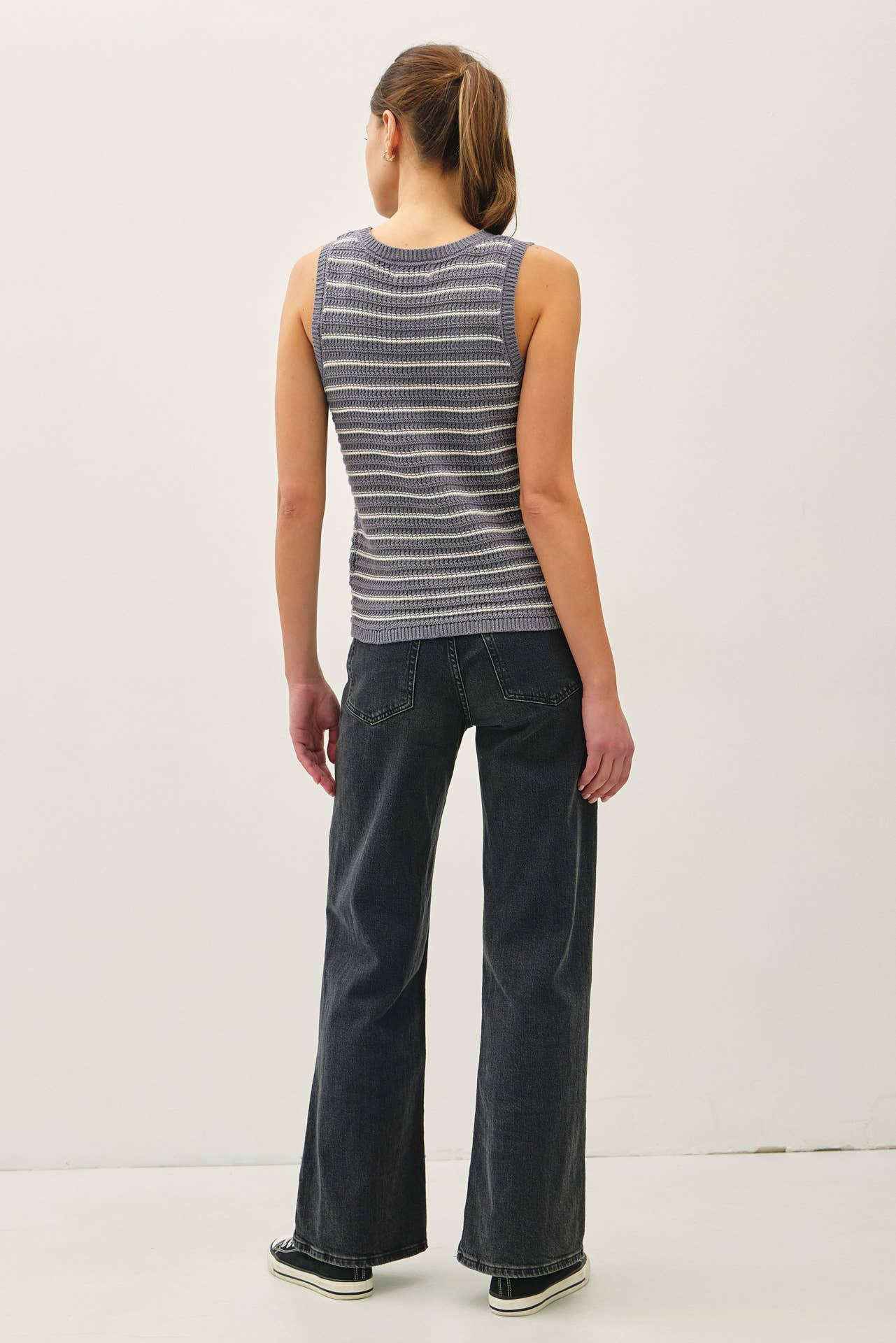 STRIPED SWEATER TANK