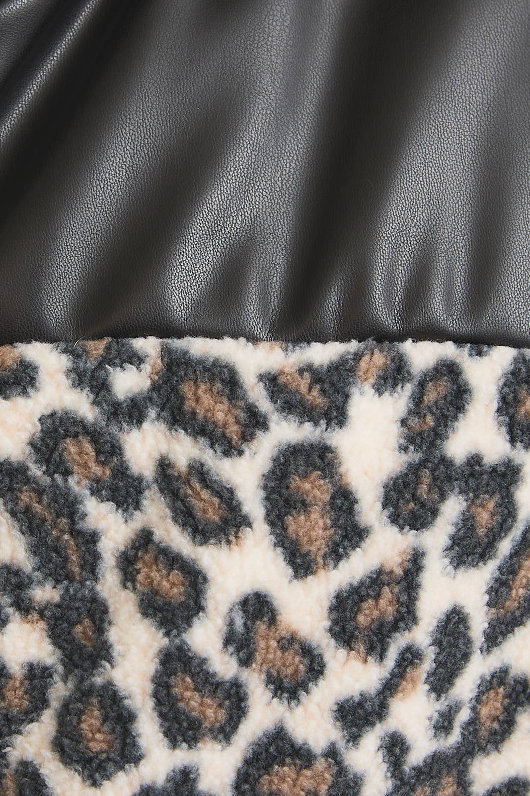 Leopard pleather vest