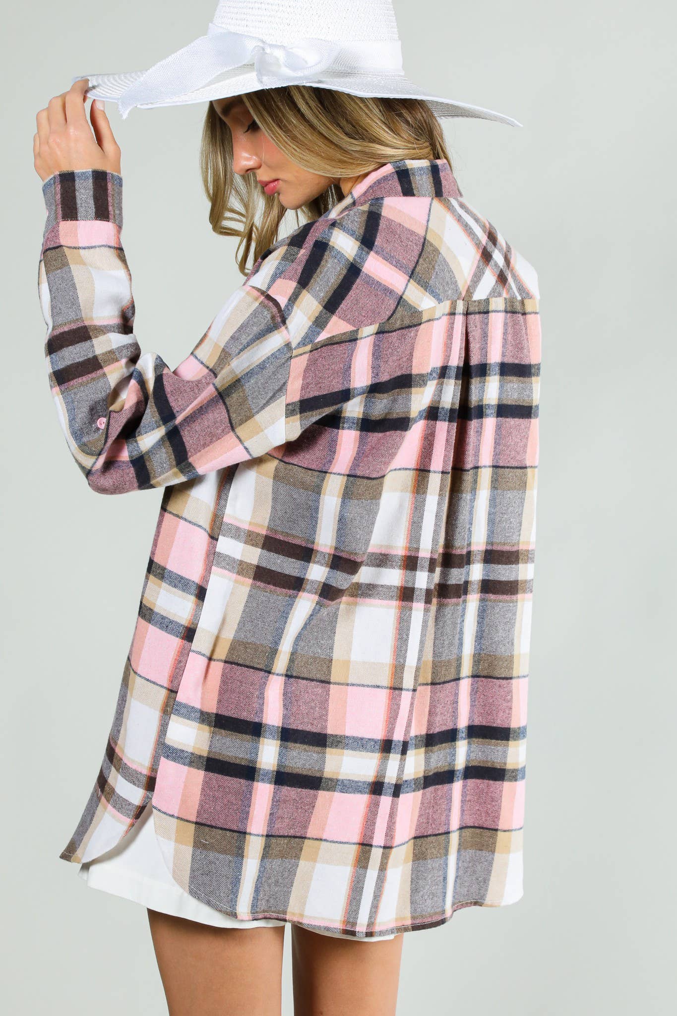 Pink fall flannel