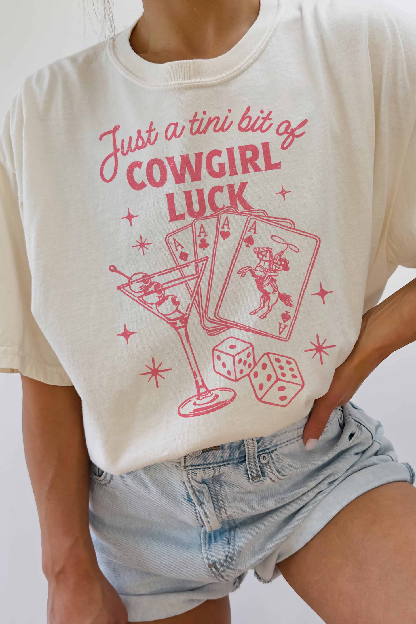 COWGIRL LUCK OVERSIZED TEE