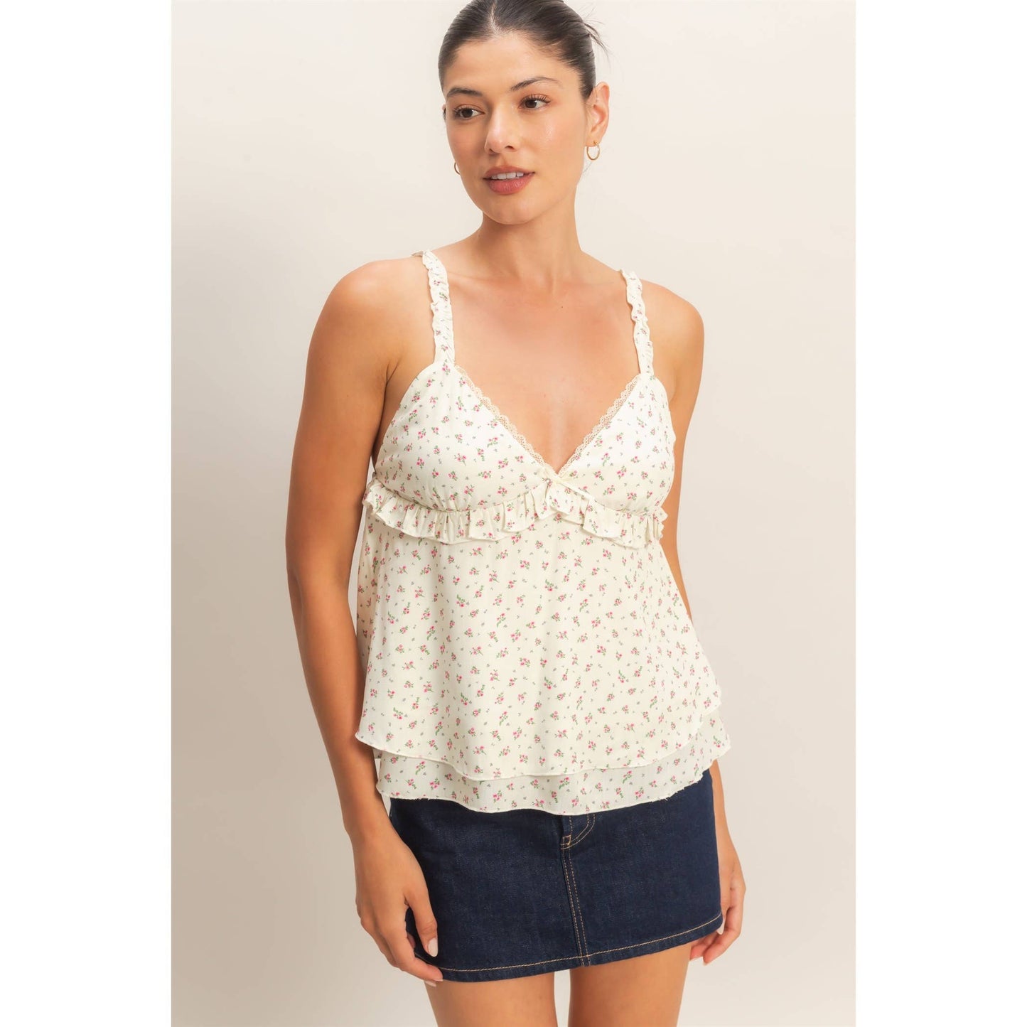 Floral Tiered Top