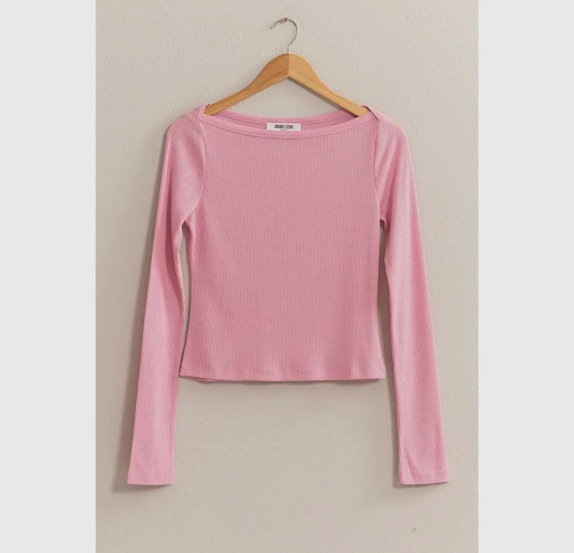 Pink Ribbed long sleeve