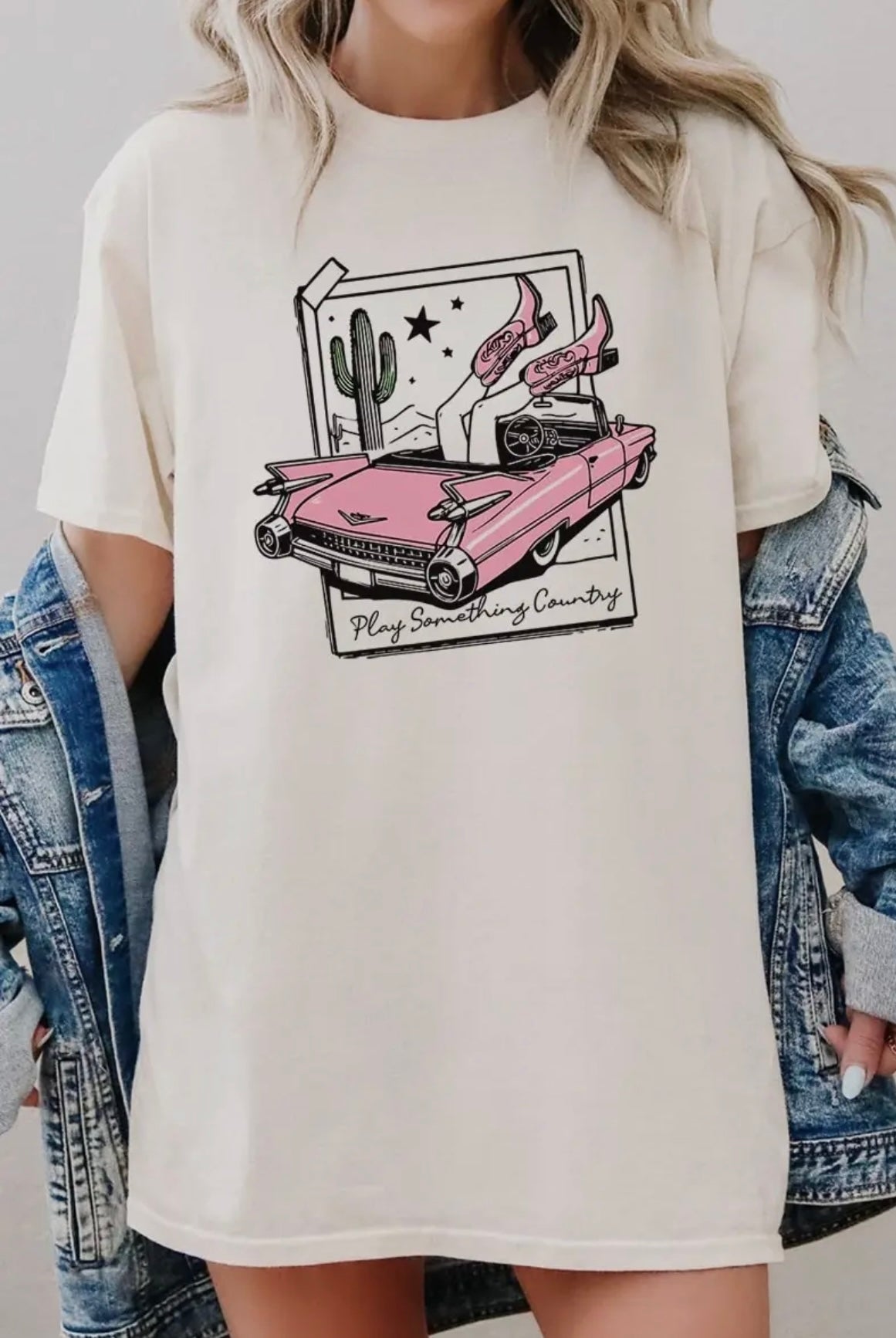 Country music girly graphic tee