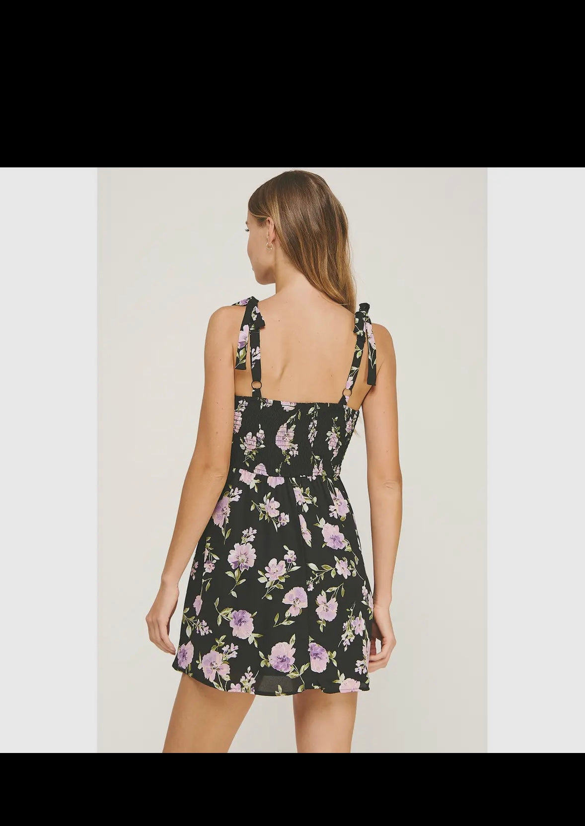 Black floral dress