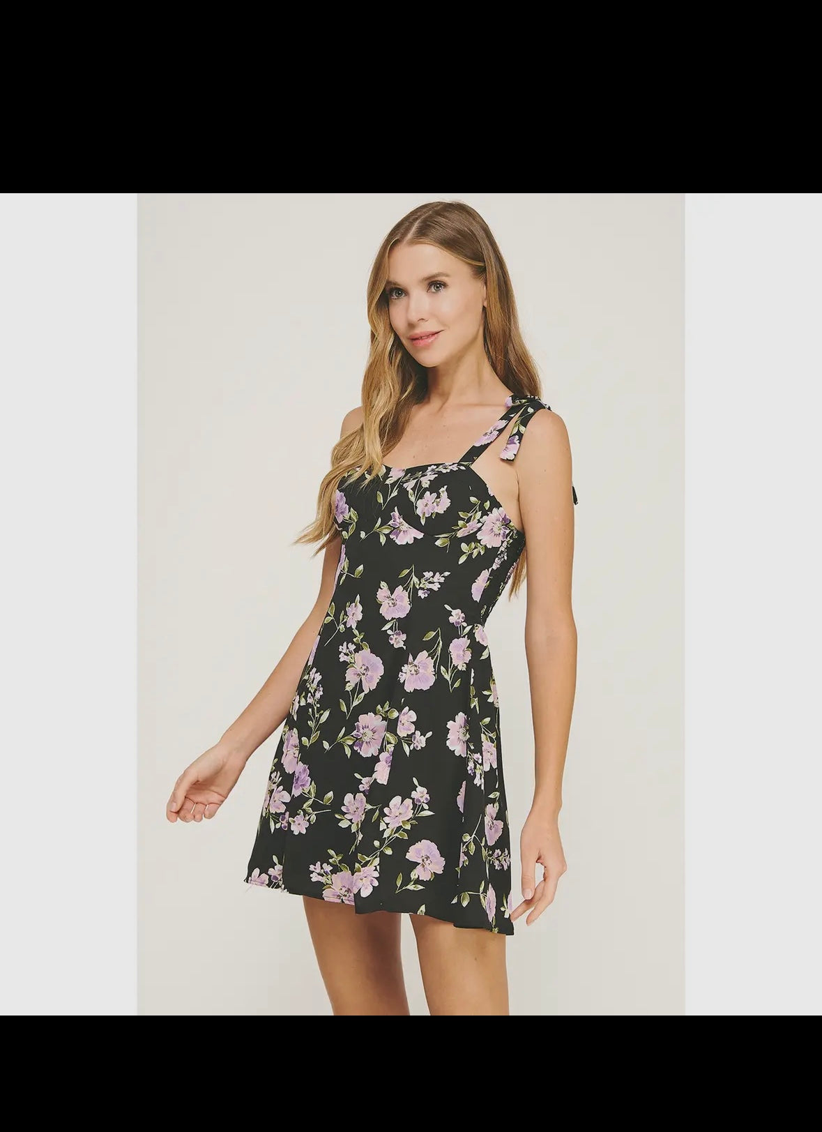 Black floral dress