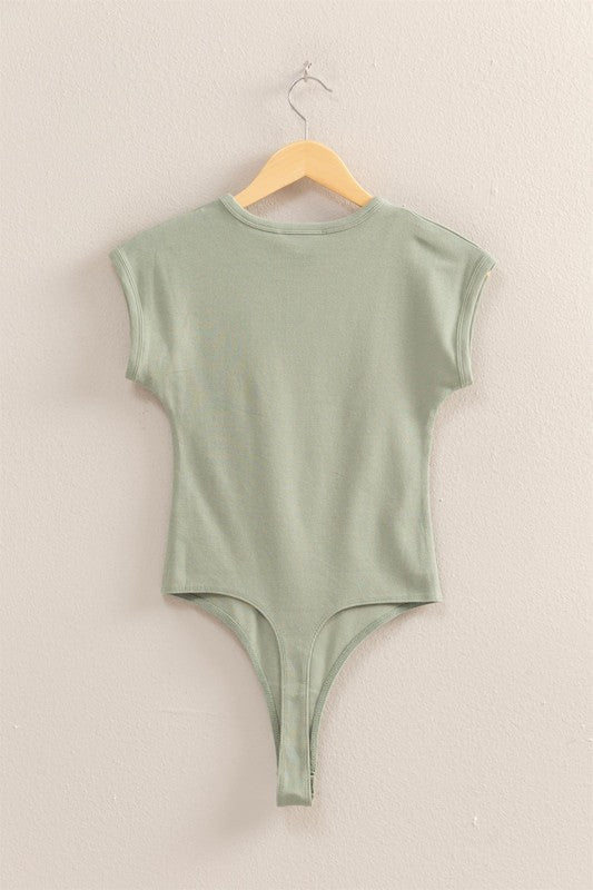 Short sleeve Ribbed bodysuit