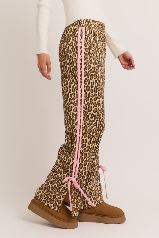 Bow detail track pants