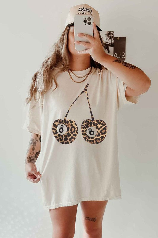 Leopard 8 ball tee