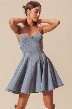 Denim Flare Dress