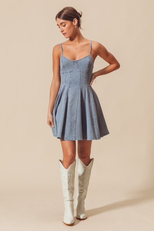 Denim Flare Dress