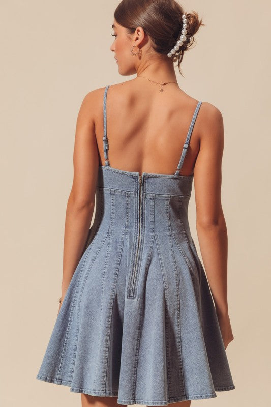 Denim Flare Dress
