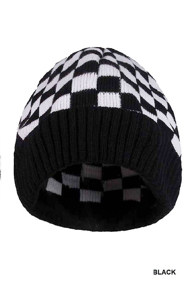 Checkered Beanie