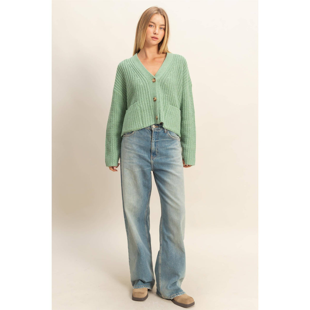 Basic button cardi