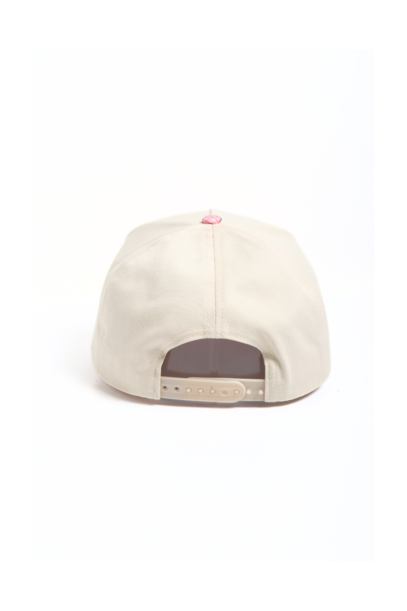 SAVE WATER DRINK CHAMPAGNE embroidered tweed brim cap