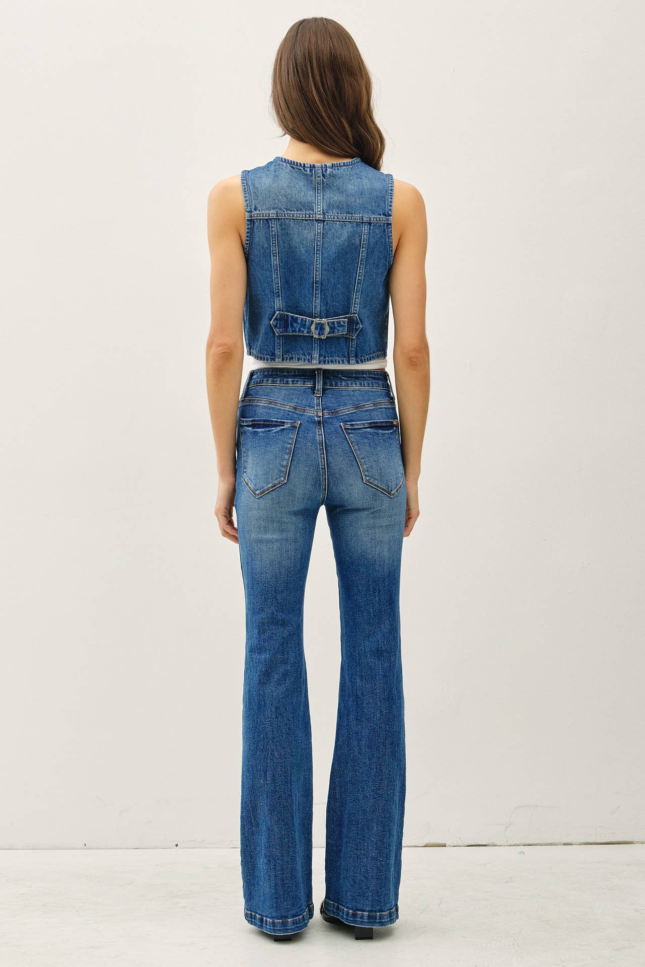 CLASSIC DENIM BUTTON UP VEST TOP