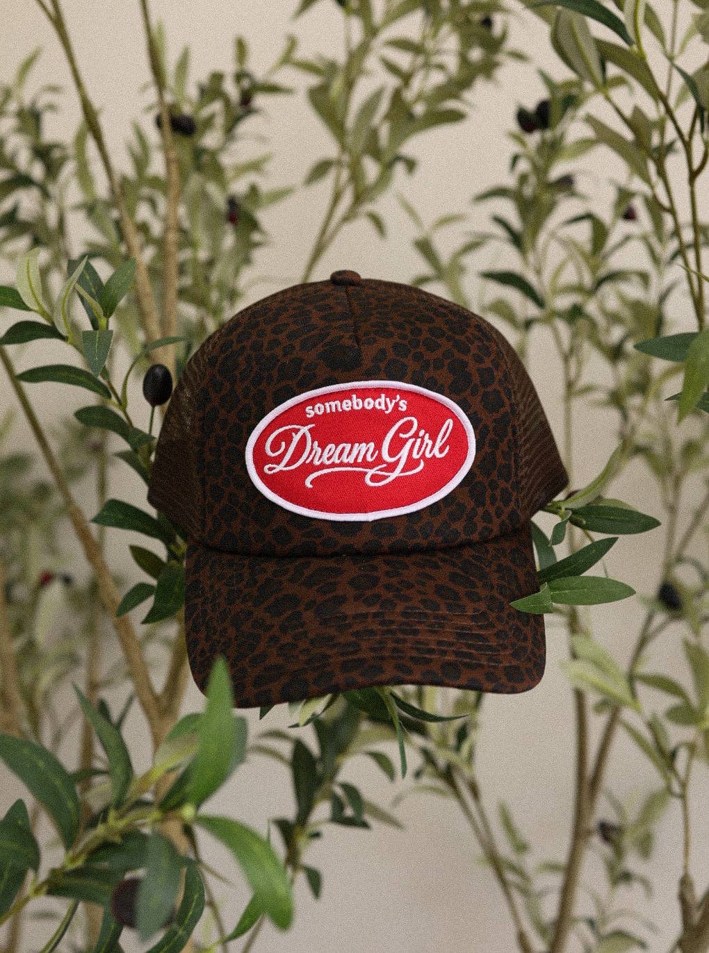 Somebody’s Dream Girl Leopard Trucker hat