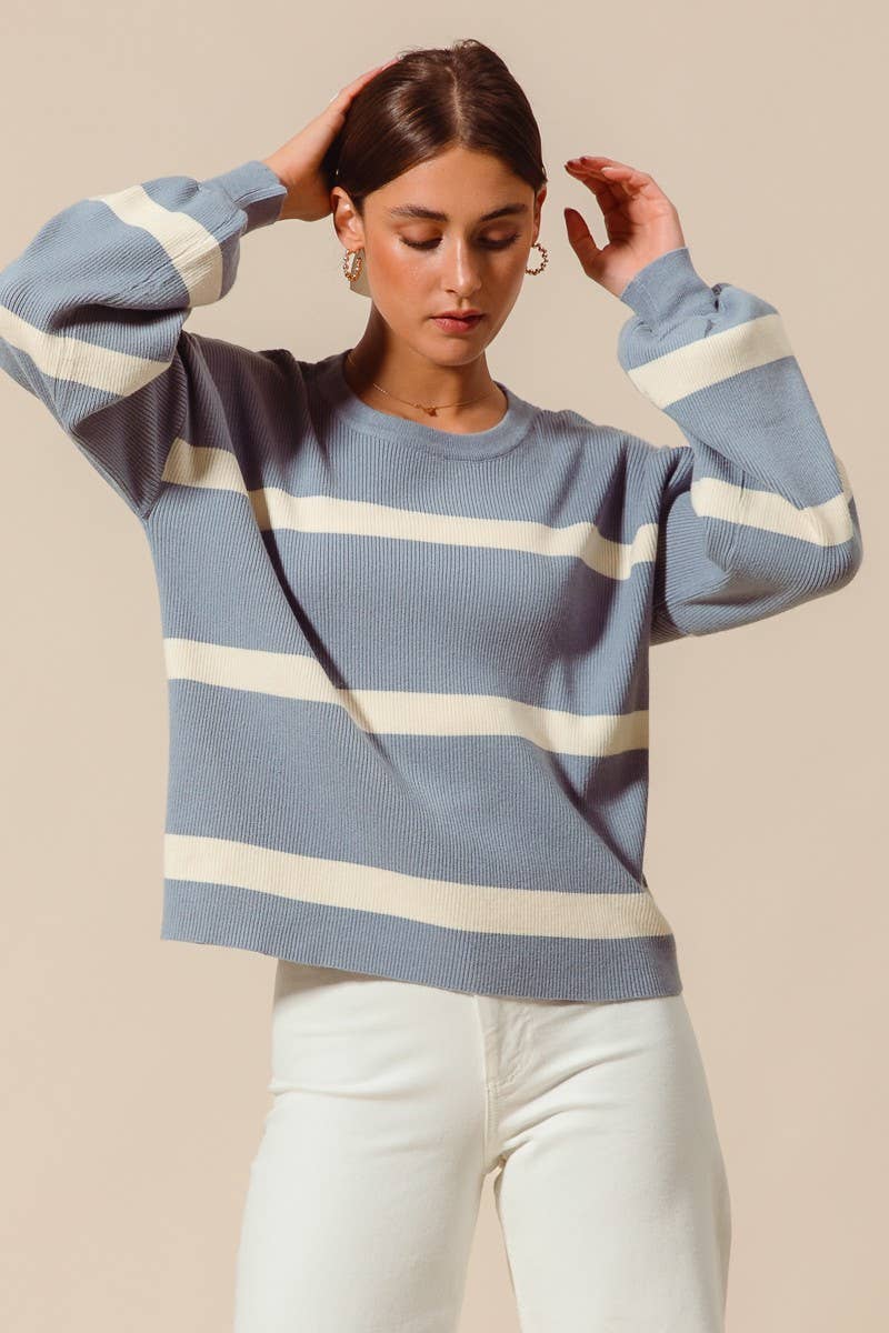 Olive stripe sweater