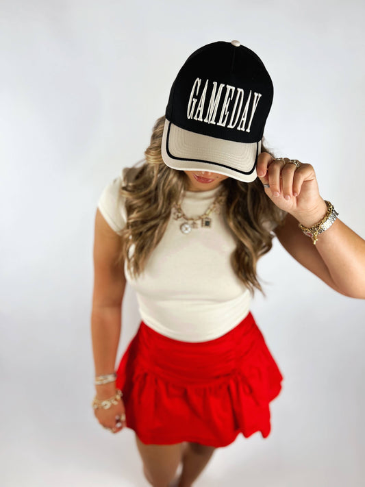 GAMEDAY Vintage Trucker Hat-Black