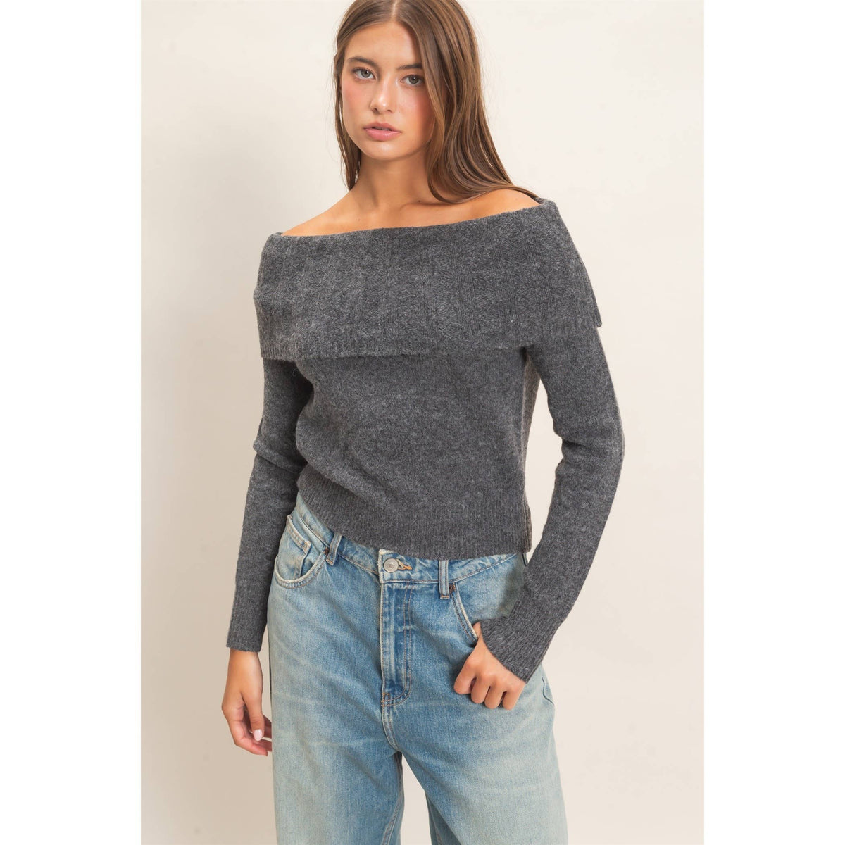Off-Shoulder Sweater