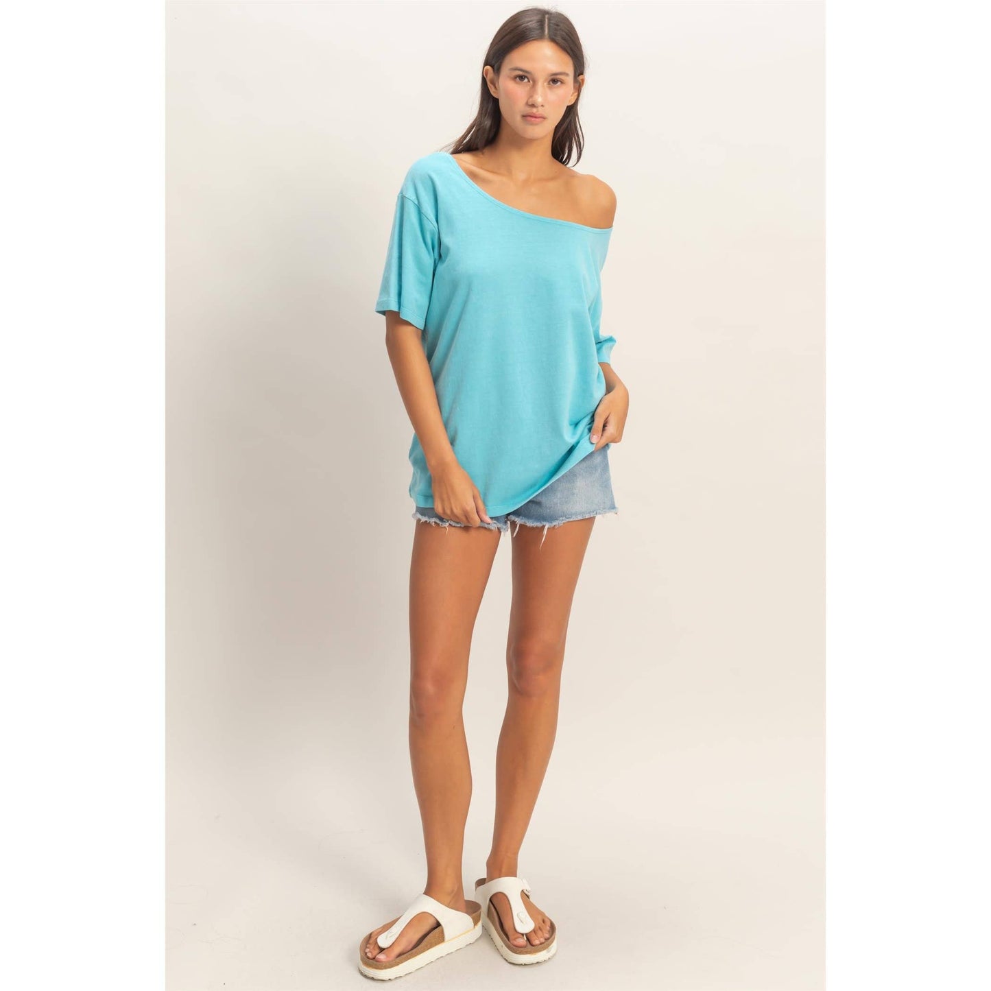 Boat Neck Basic Tee