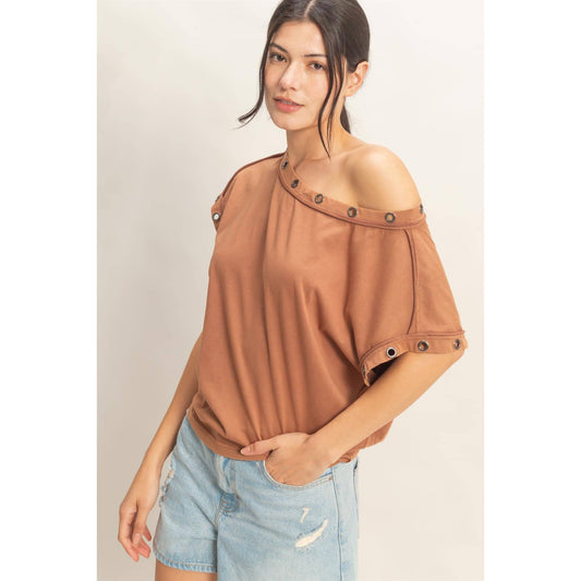 Off Shoulder Eyelet top