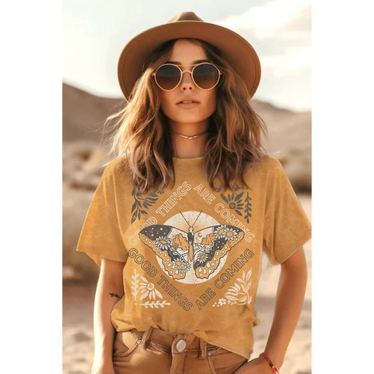 GOOD THINGS ARE COMING MINERAL GRAPHIC TOP