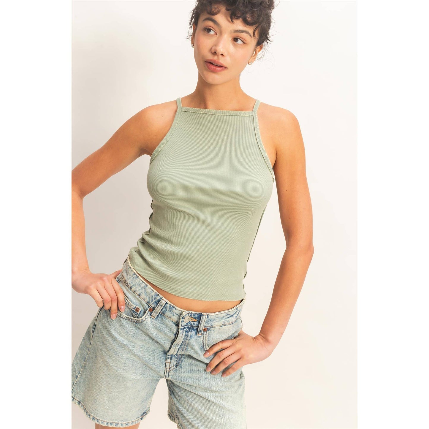 Square Neck Acid Tank Top