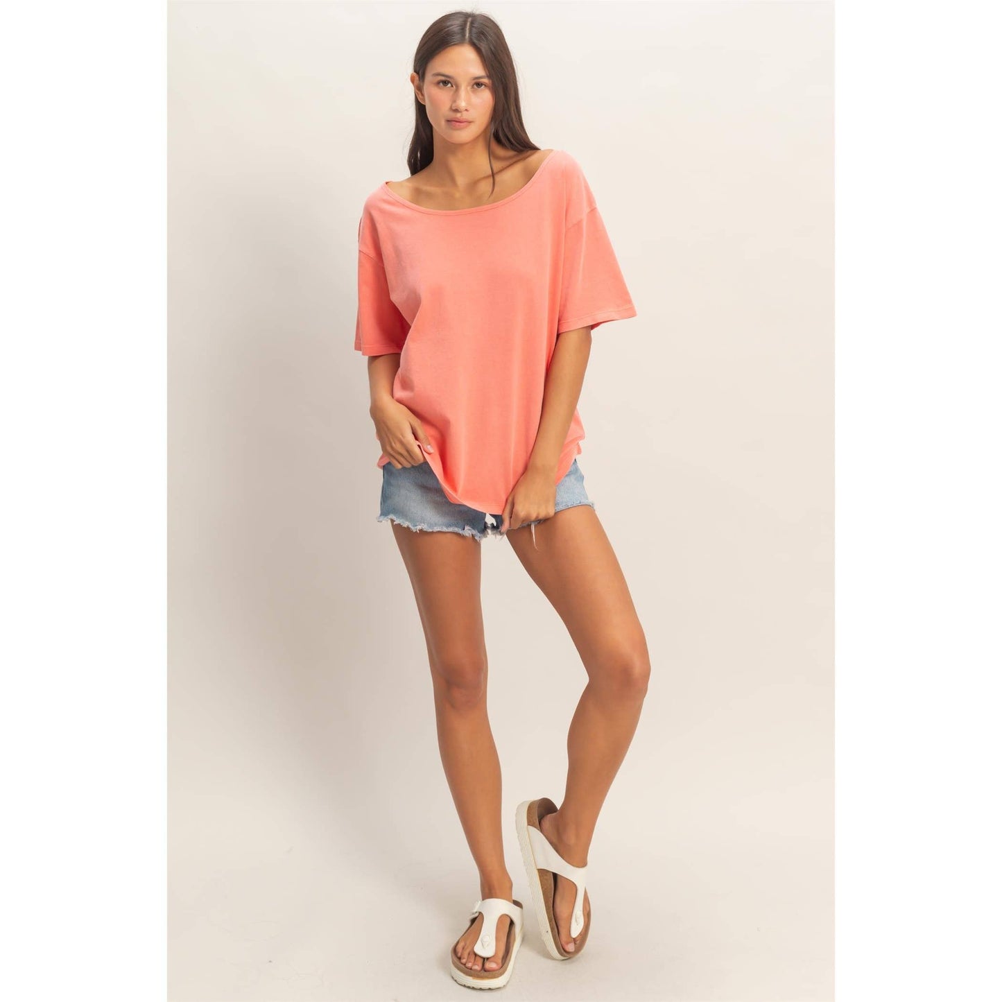 Boat Neck Basic Tee