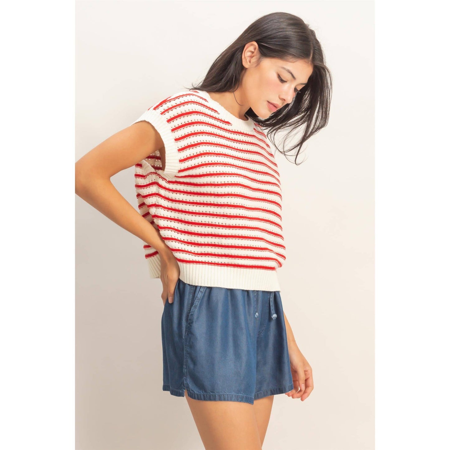 Striped knit Top