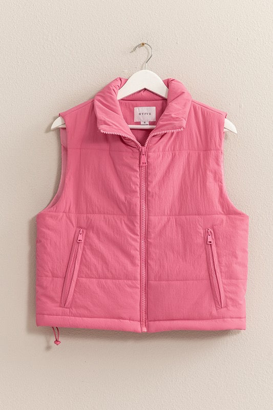 Zip up puffer vest