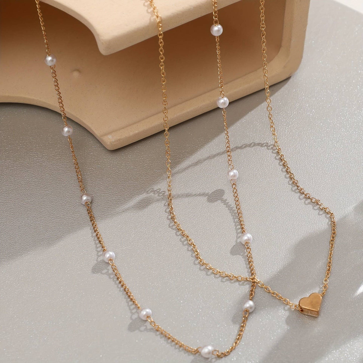 18K STAINLESS STEEL TARNISH FREE LAYERED NECKLACE | 40NK9436
