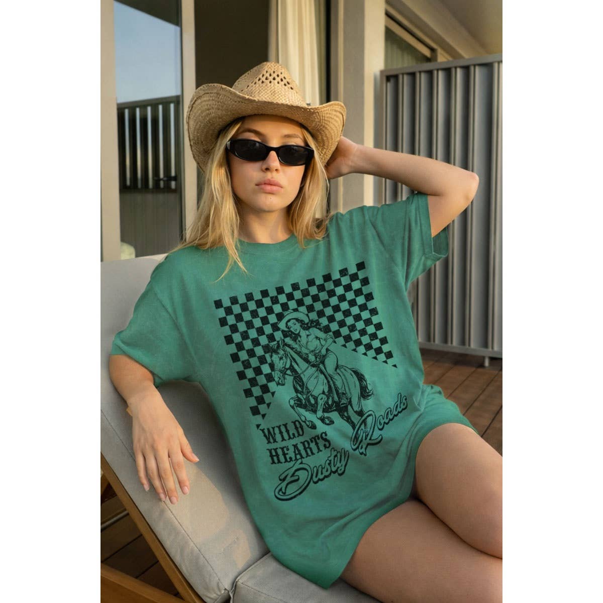 WILD HEARTS OVERSIZED MINERAL GRAPHIC TEE