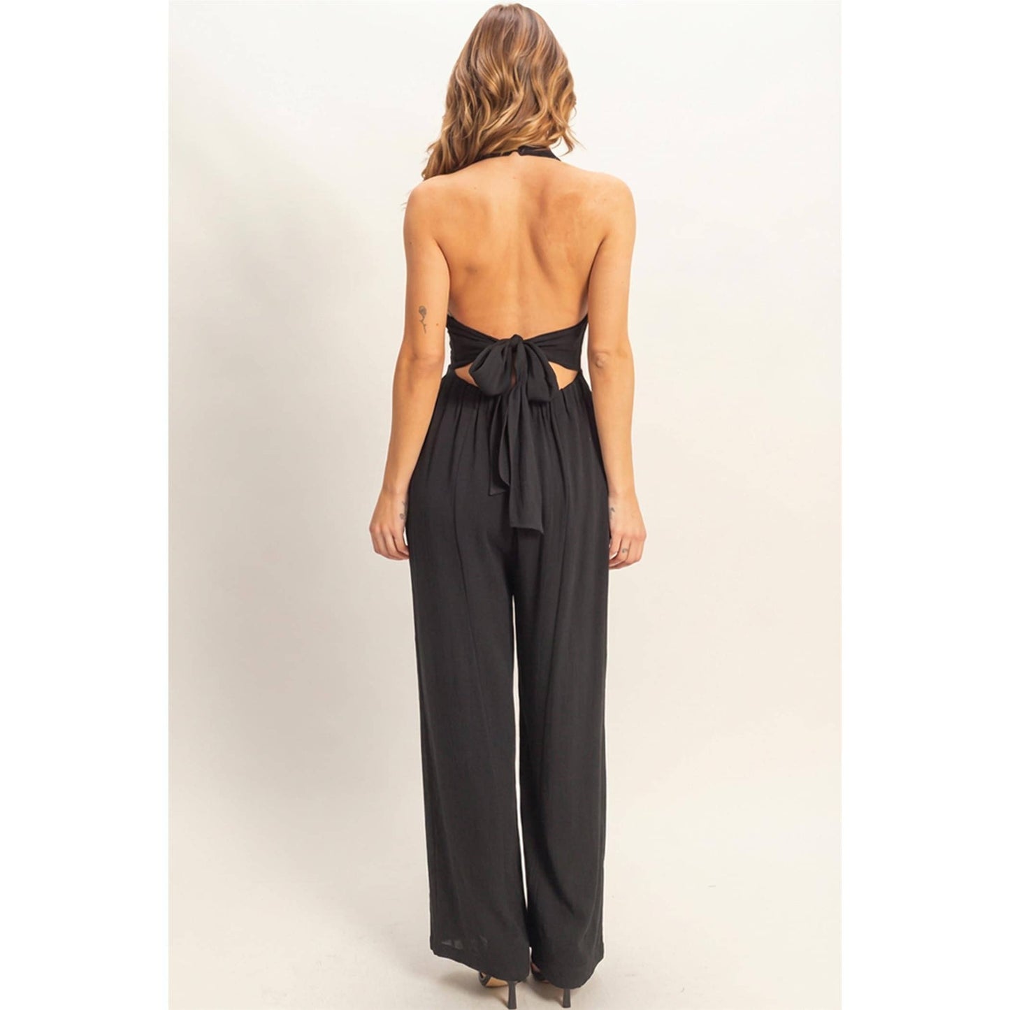 Halter Button Jumpsuit