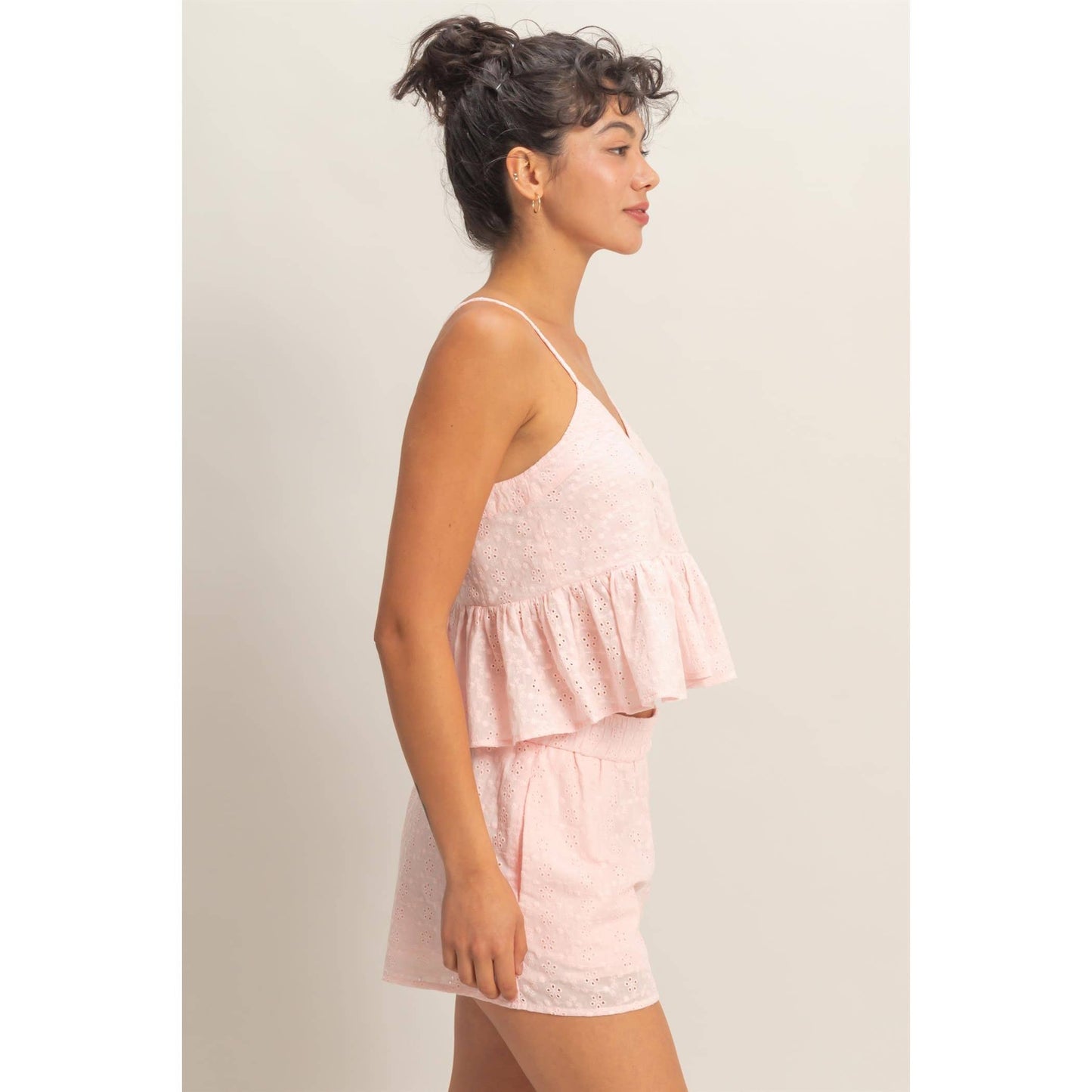 Button Peplum Top