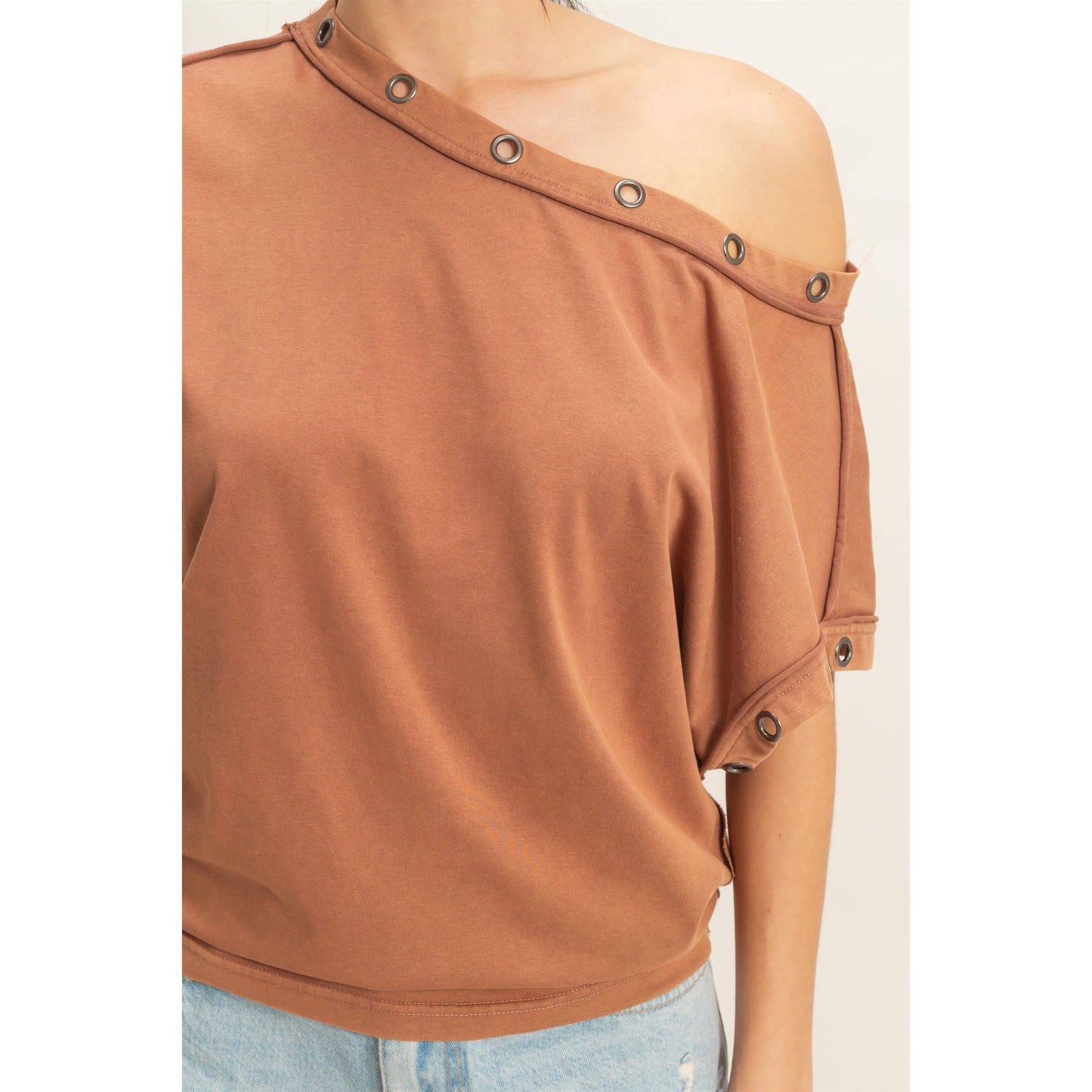 Off Shoulder Eyelet top