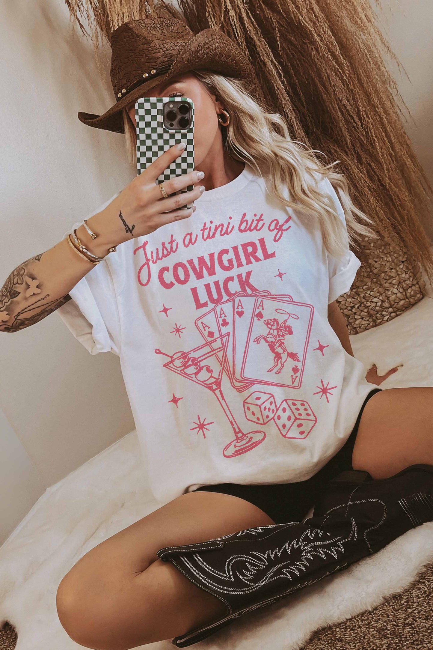 COWGIRL LUCK OVERSIZED TEE