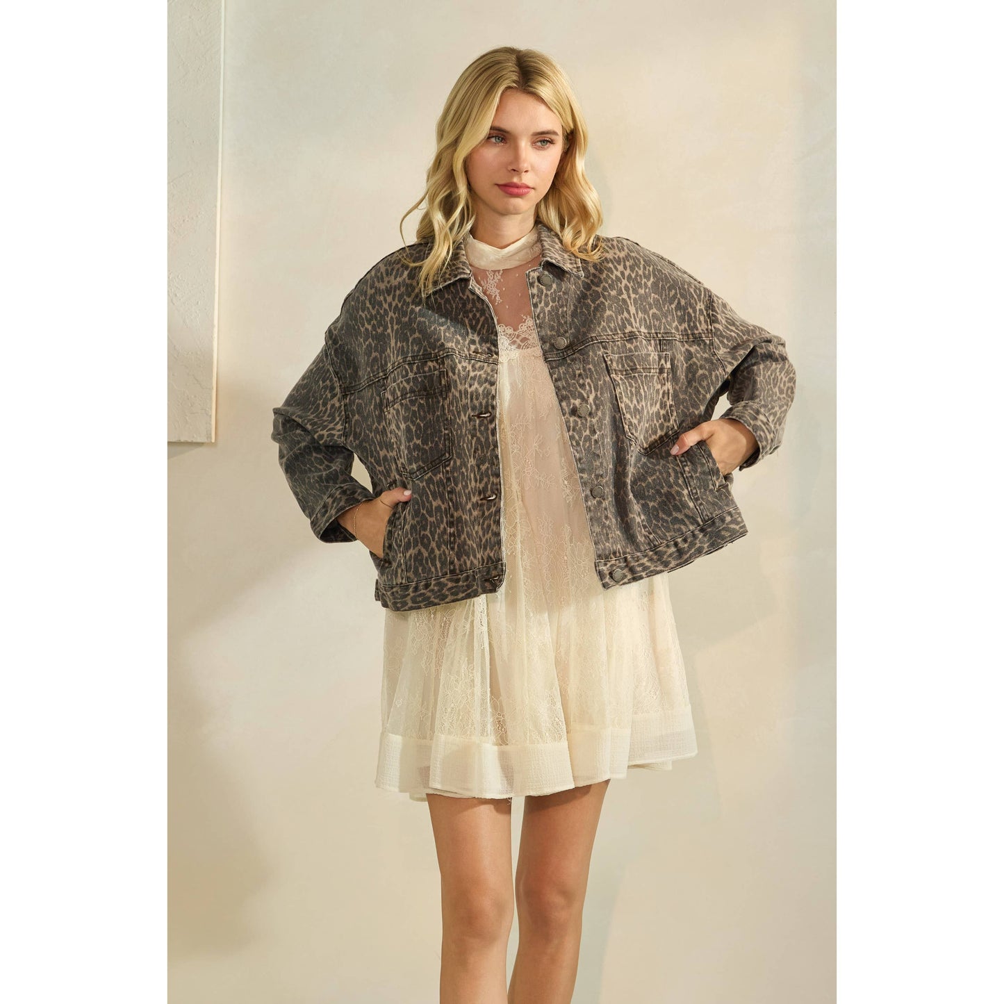 Leopard Denim Jacket