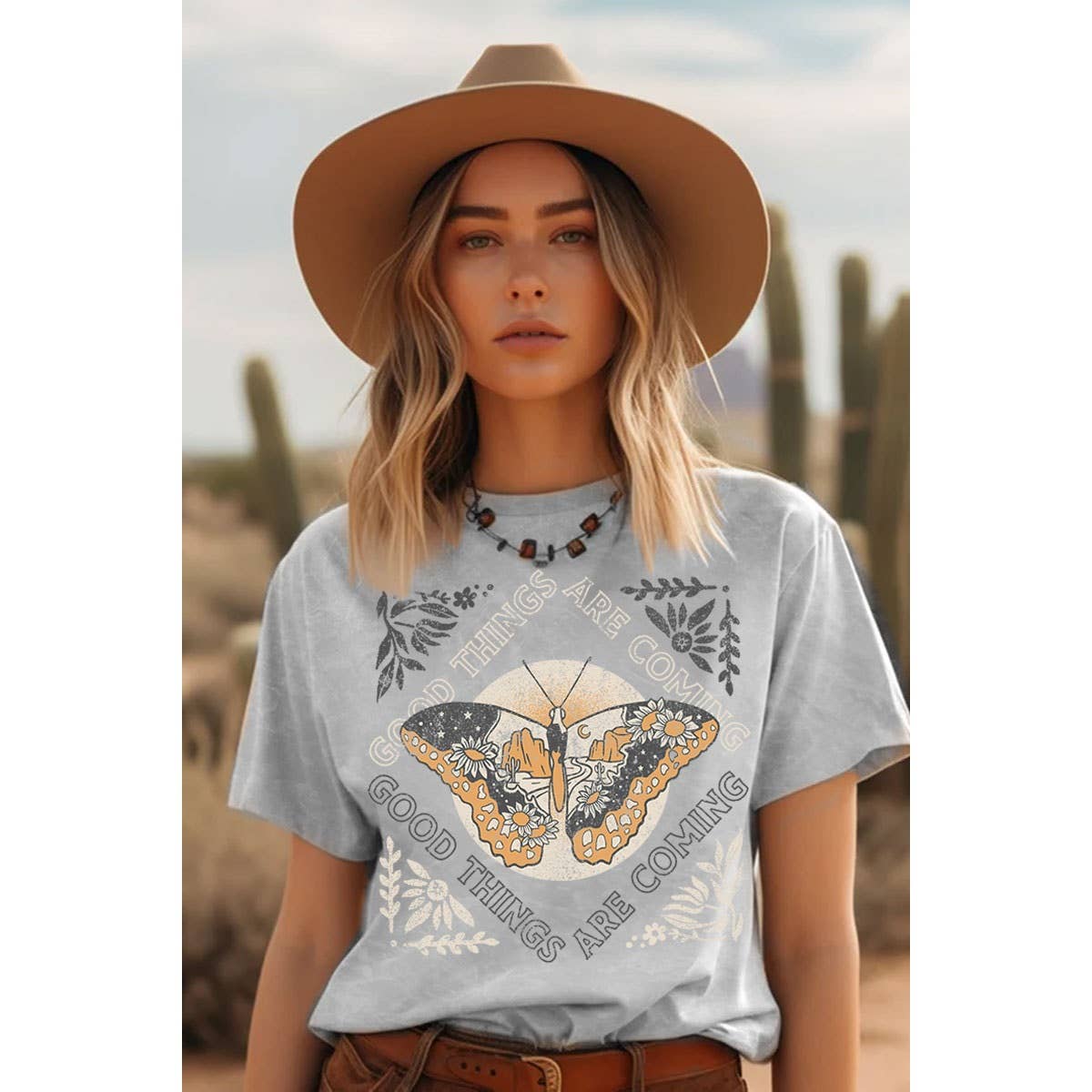 GOOD THINGS ARE COMING MINERAL GRAPHIC TOP