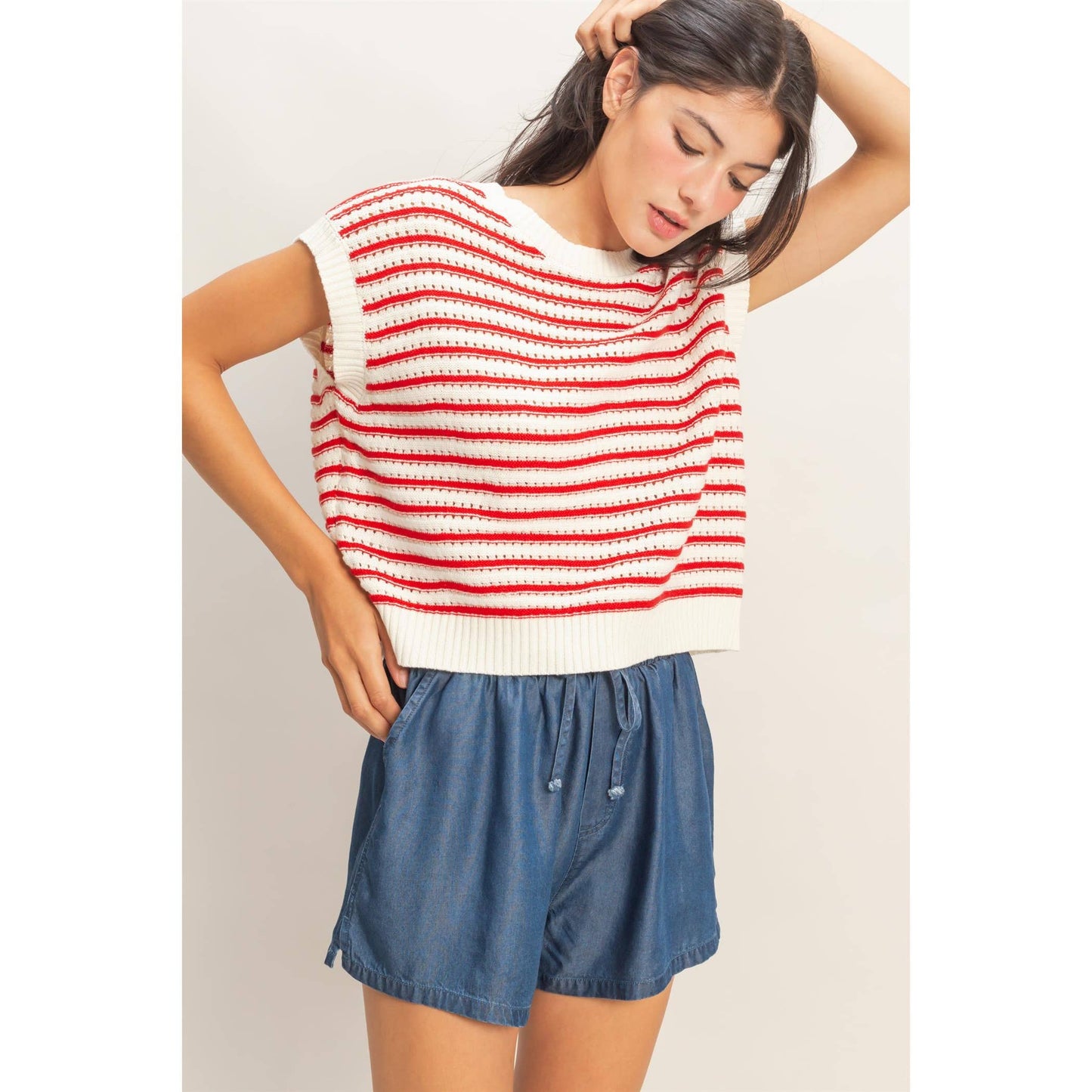 Striped knit Top