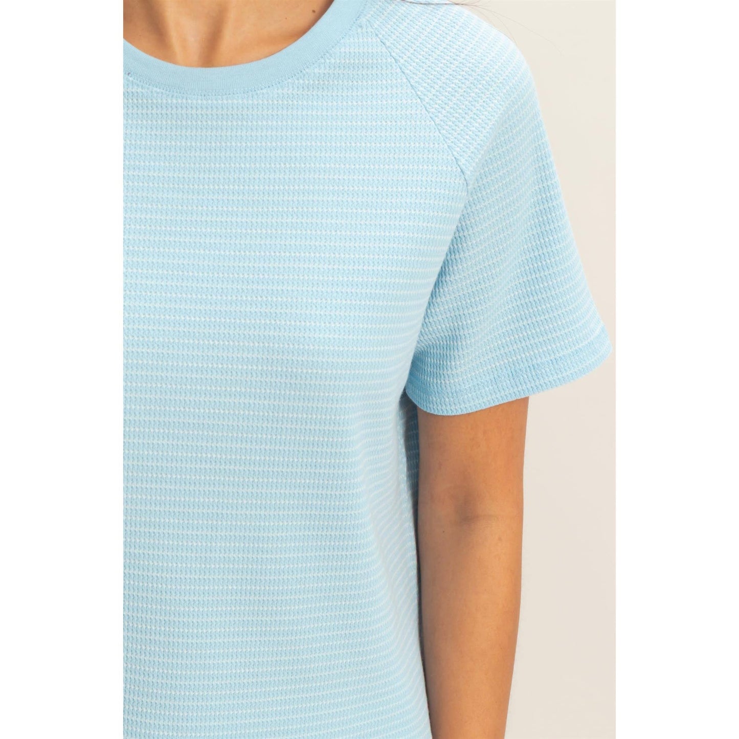 Striped thermal tee