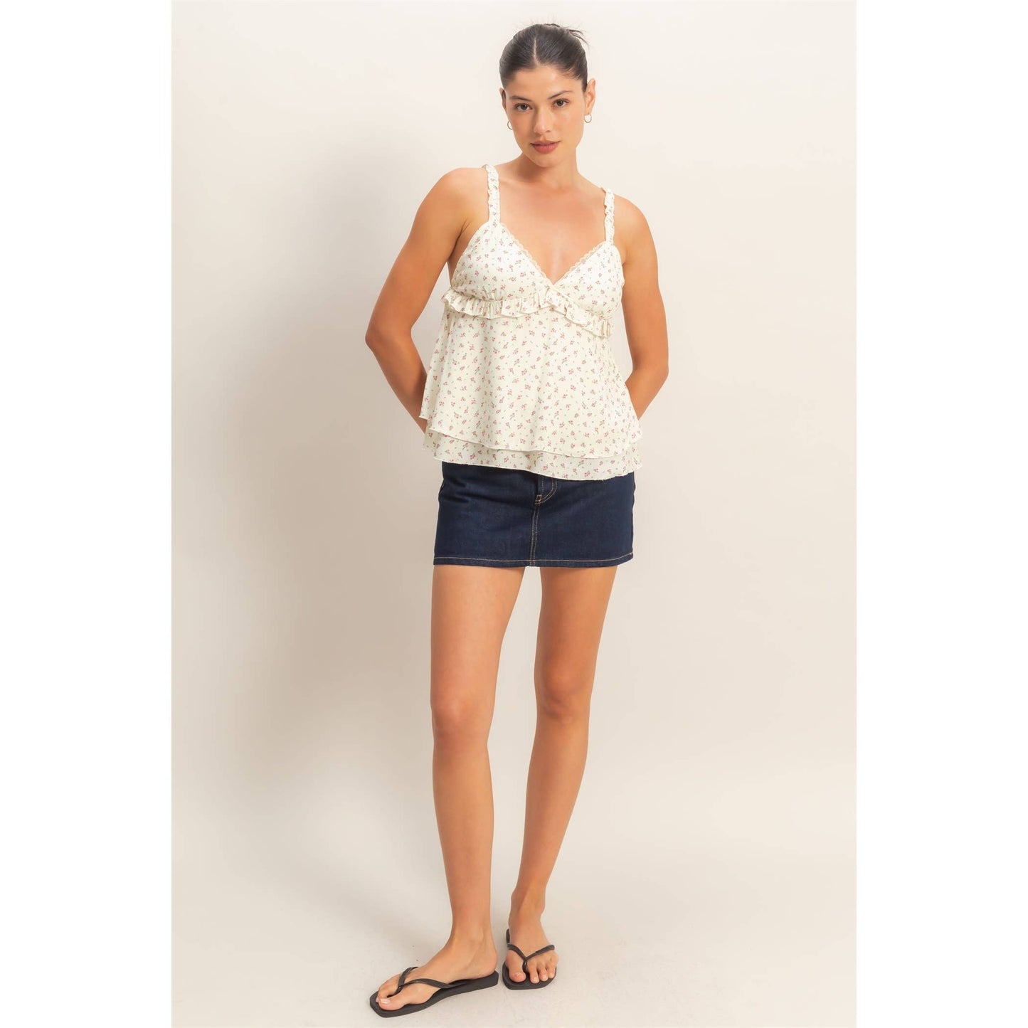 Floral Tiered Top