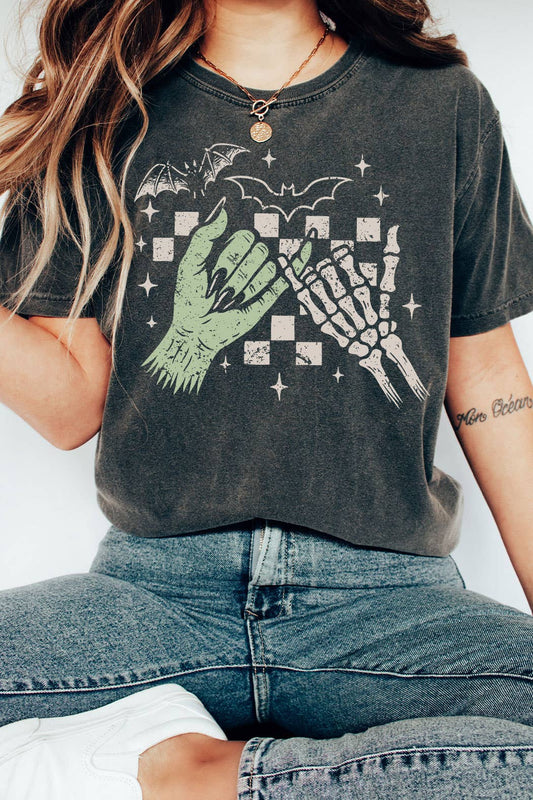 (PRE-ORDER) Frankenstein Skeleton Pinky Promise Comfort Colors