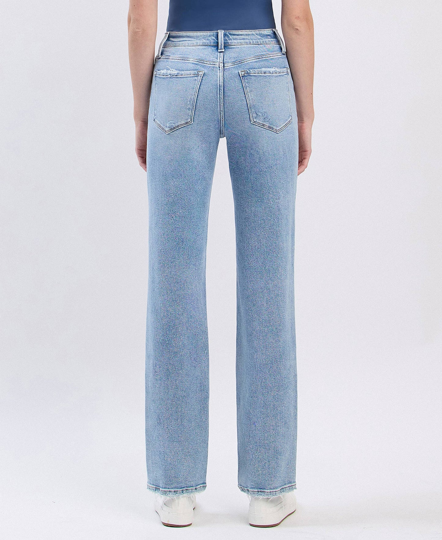 ALLY HIGH RISE DISTRESSED STRAIGHT JEANS