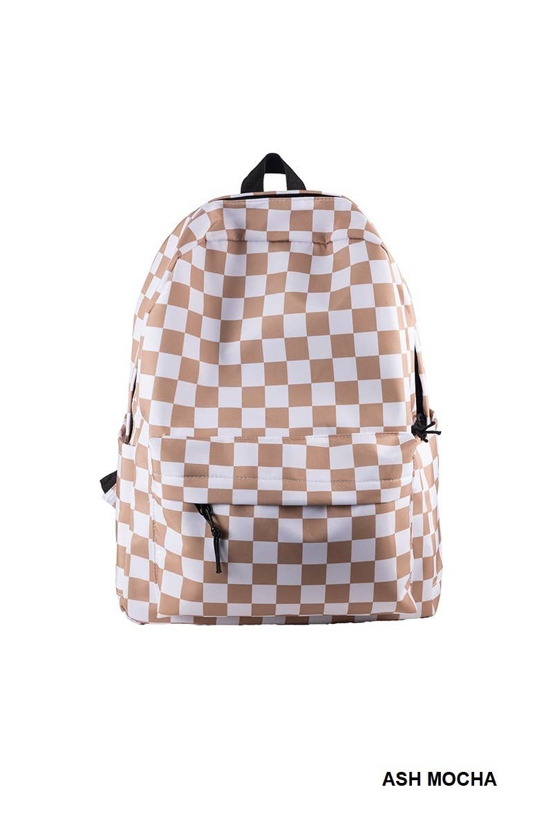 Trendy Checkered Backpack