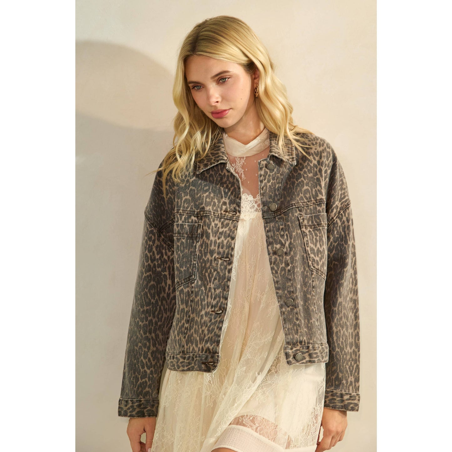 Leopard Denim Jacket