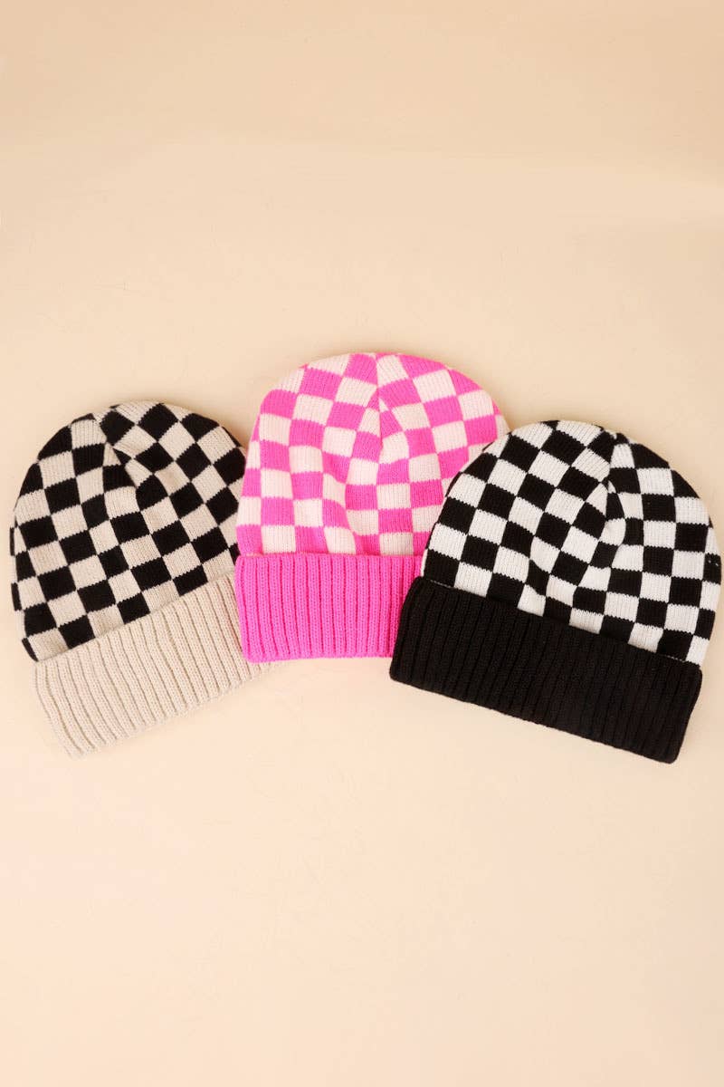 Checkered Beanie