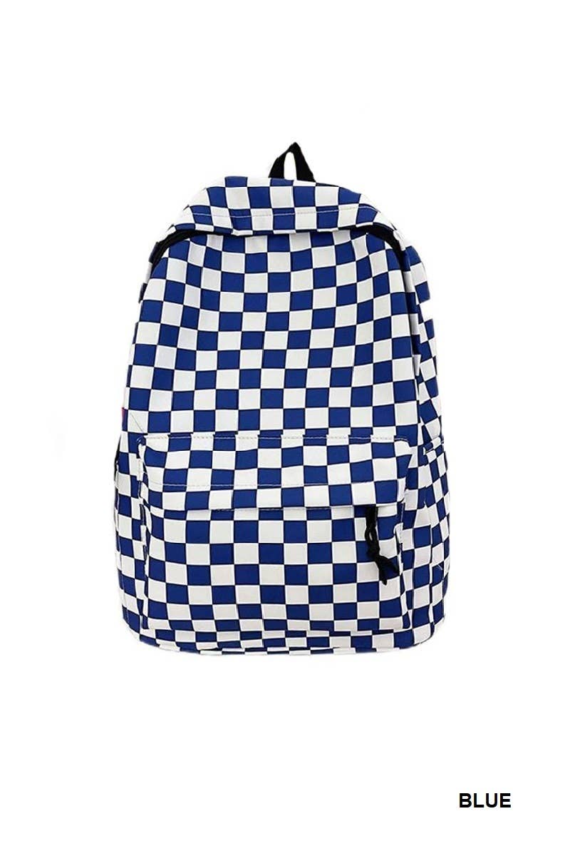 Trendy Checkered Backpack