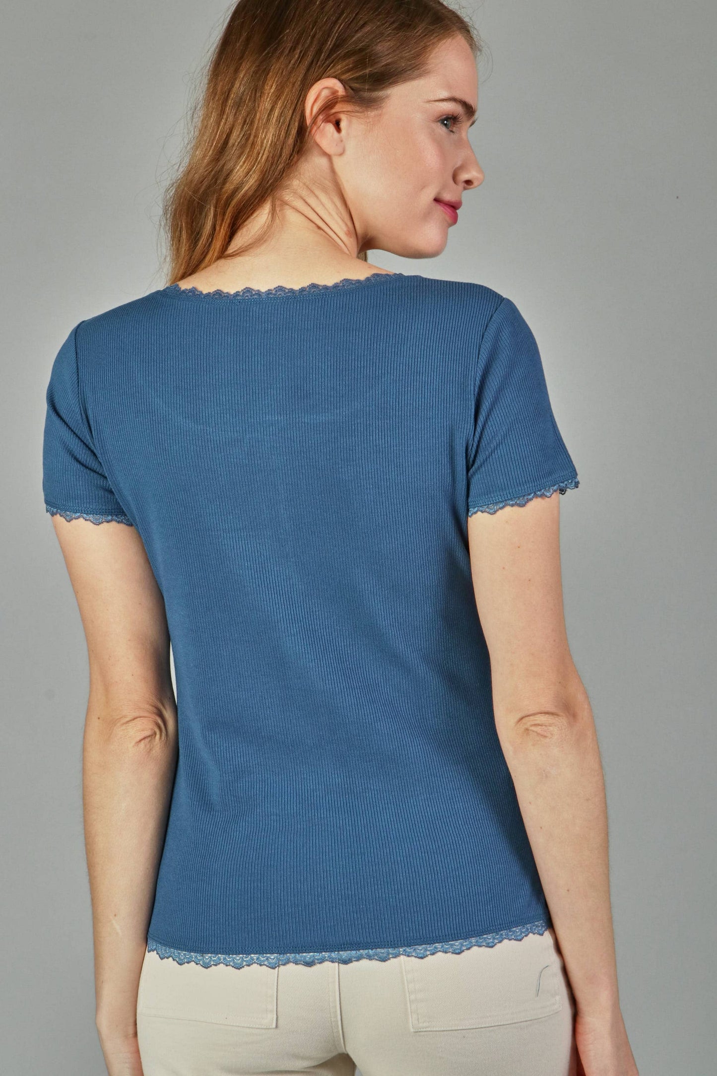 Button lace top